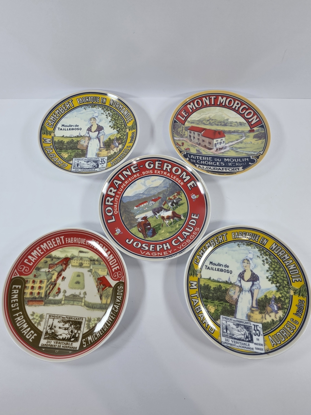 208 Park French Label Cheese Plates Set Of 5